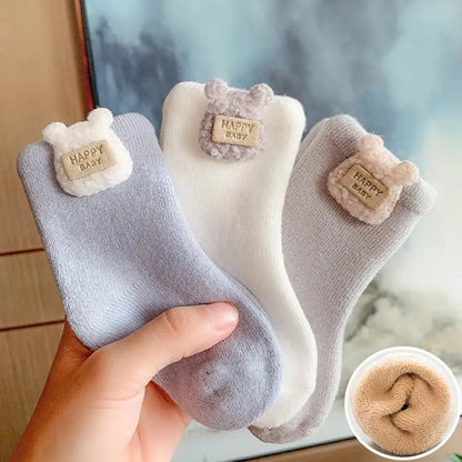 3 Pairs Warm Baby Cotton Socks