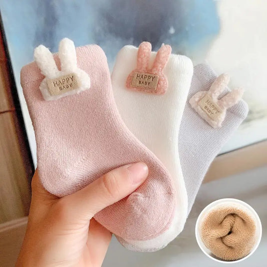 3 Pairs Warm Baby Cotton Socks